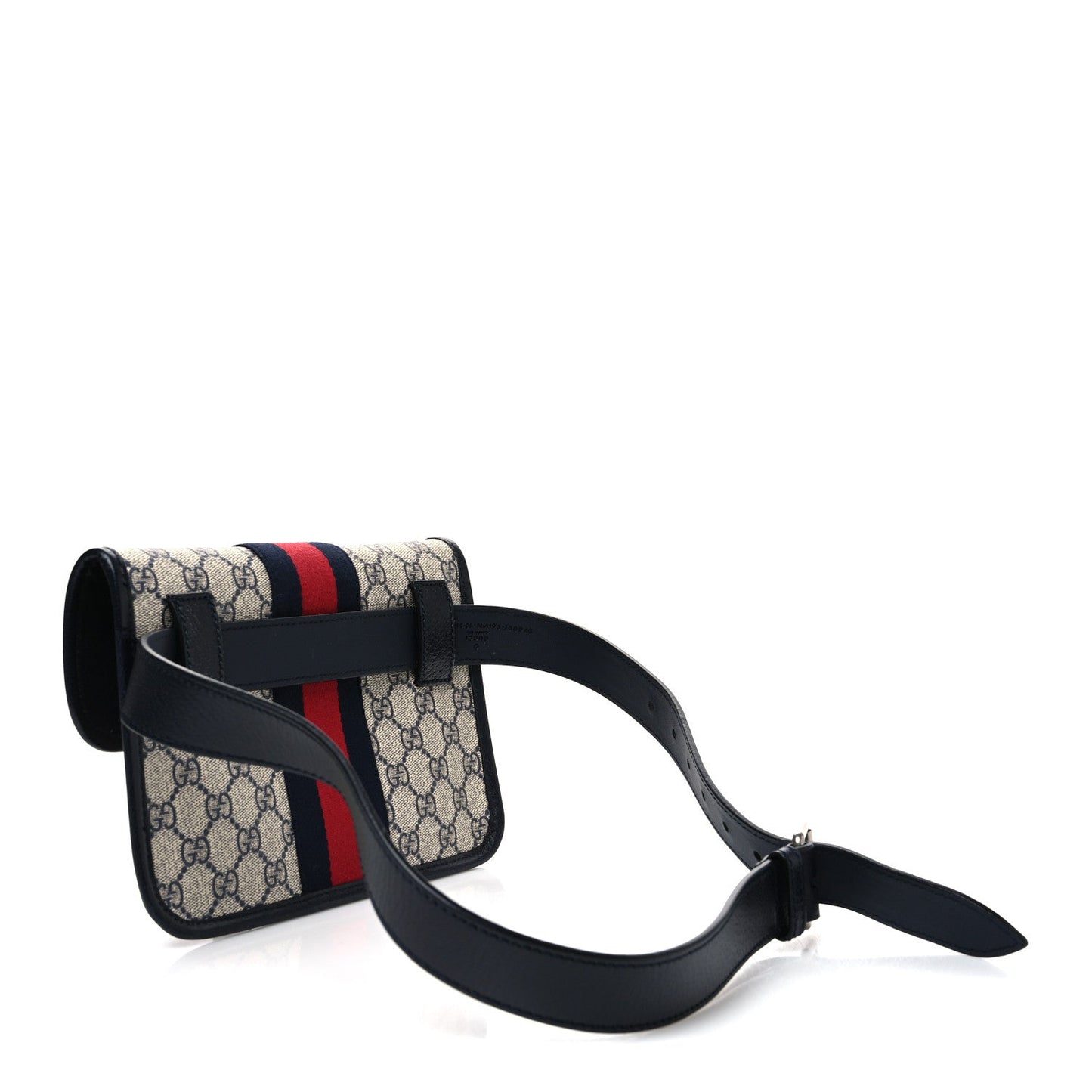 GG Supreme Monogram Web Small Ophidia Belt Bag 90 36 Beige Navy
