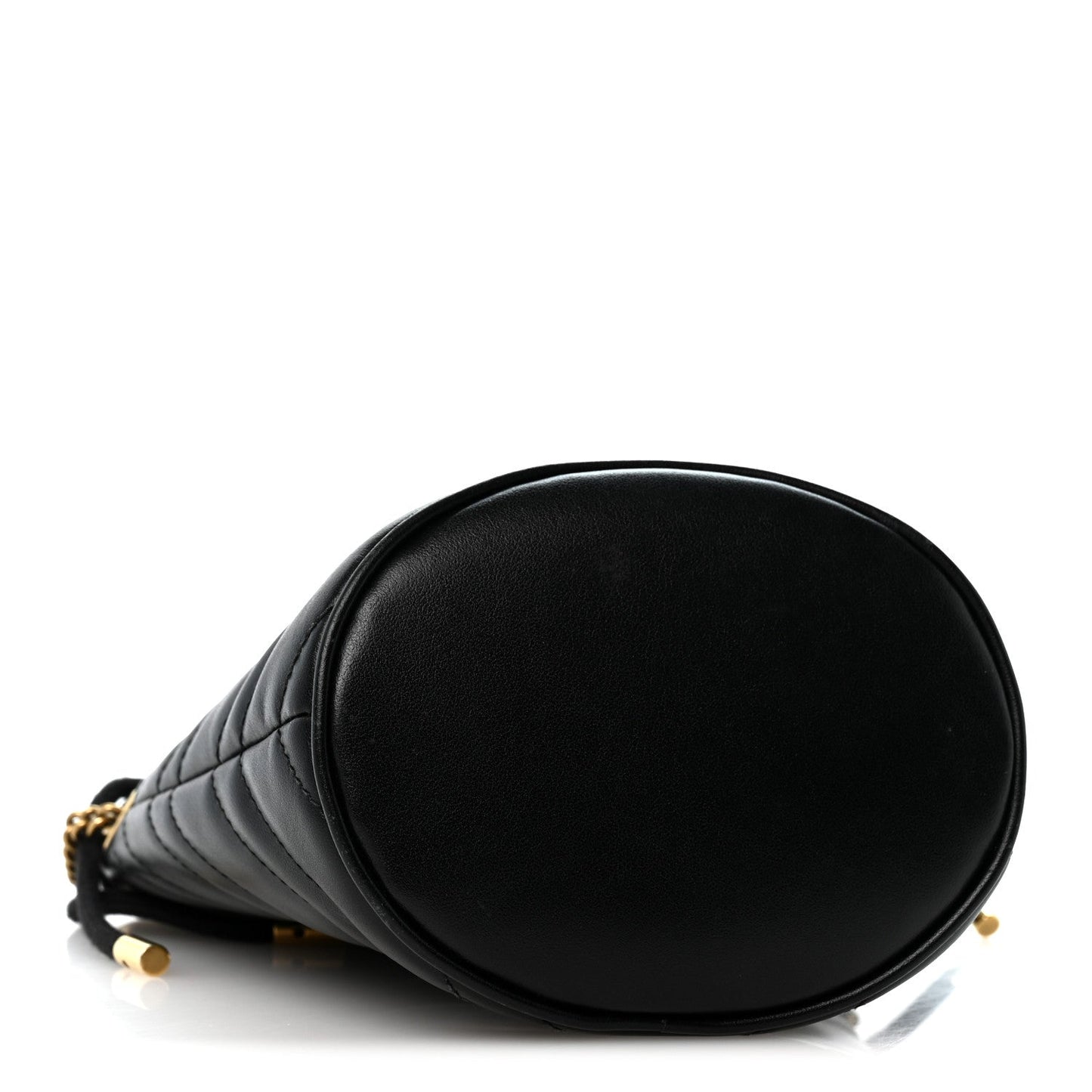 Calfskin Matelasse Mini GG Marmont 2.0 Bucket Bag Black