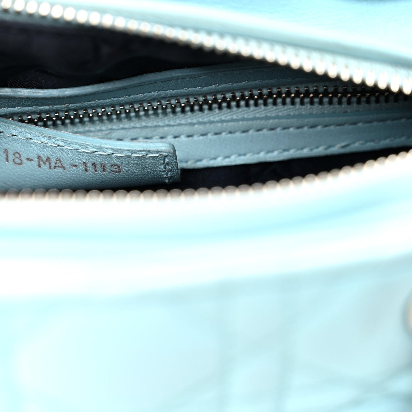 Lambskin Cannage Medium Lady Dior Light Blue