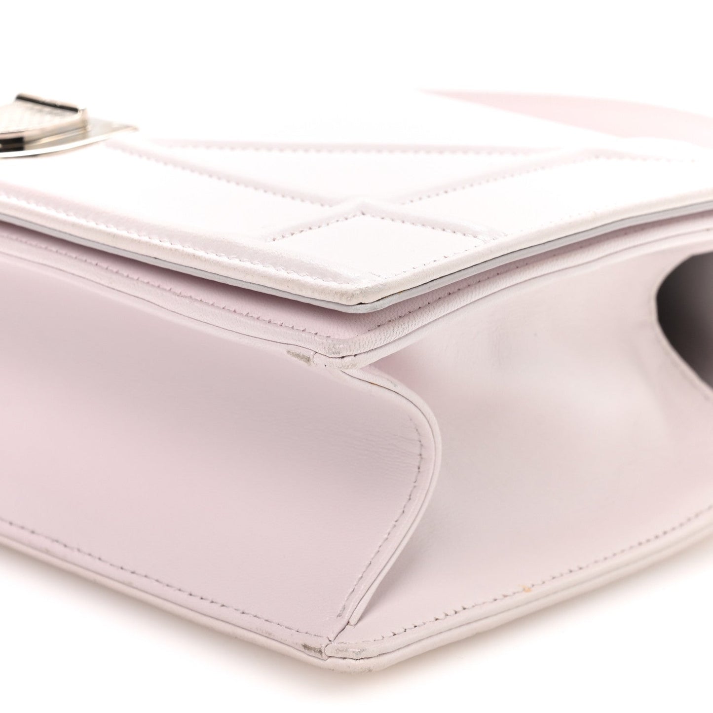 Calfskin Medium Diorama Flap Bag Off White