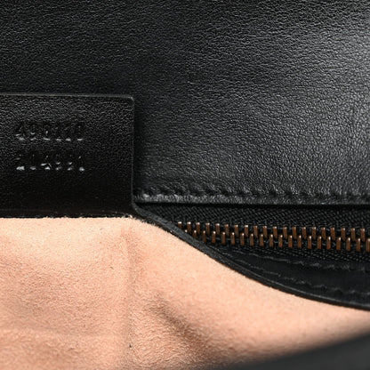 Calfskin Matelasse Small GG Marmont Top Handle Shoulder Bag Black