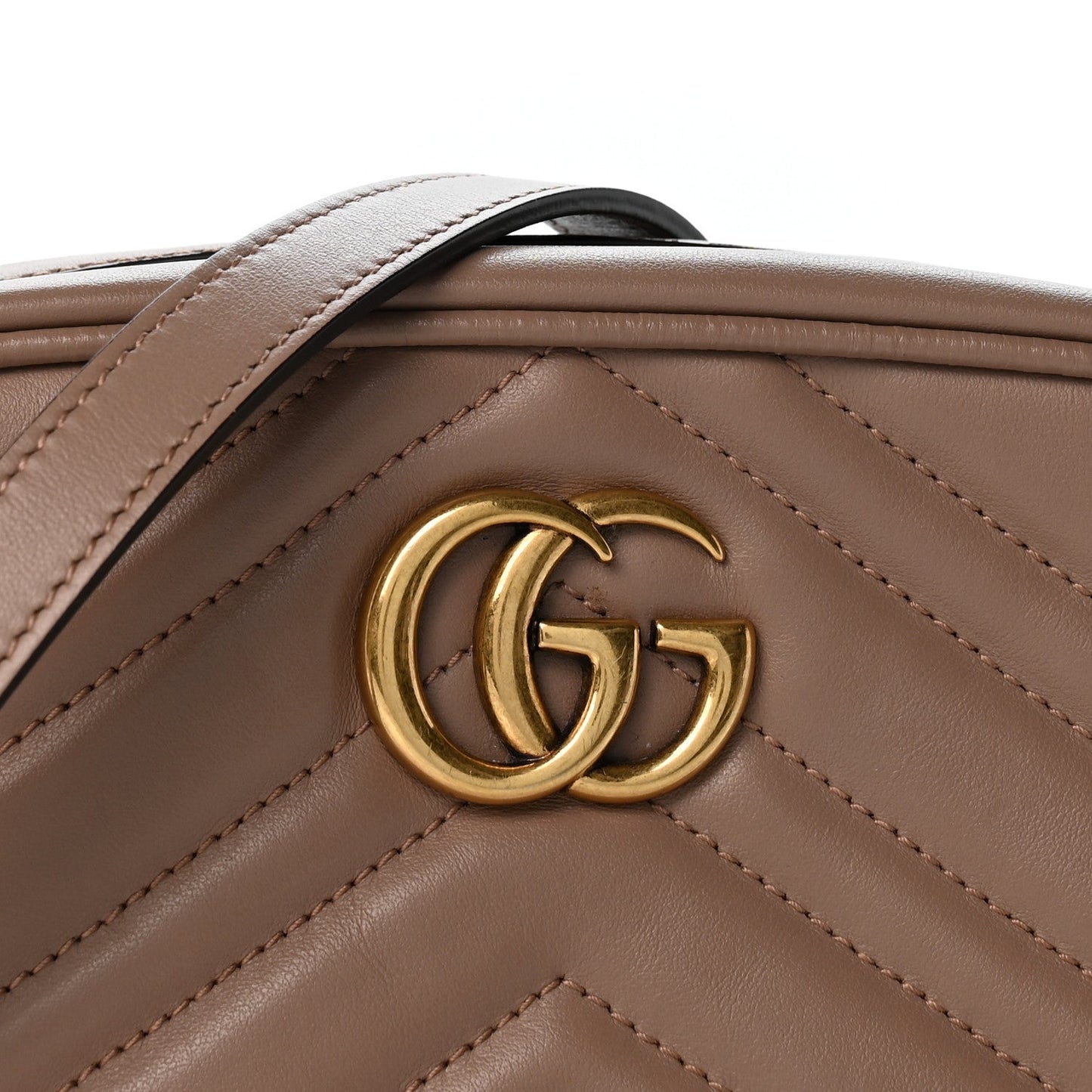 Calfskin Matelasse Mini GG Marmont Chain Shoulder Bag Porcelain Rose