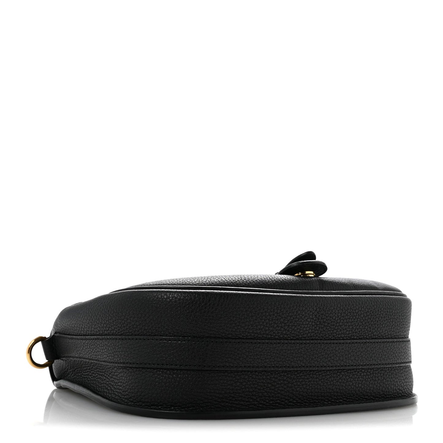 Grained Calfskin Large Bobby Flap Black