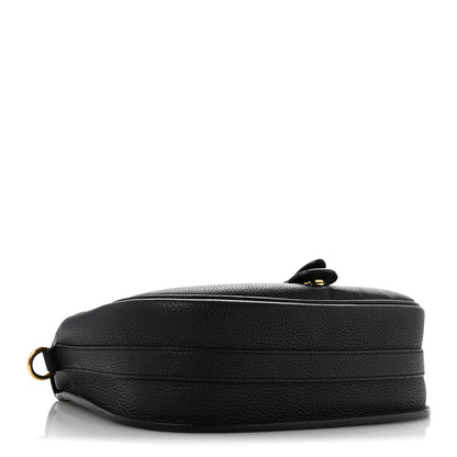 Grained Calfskin Large Bobby Flap Black
