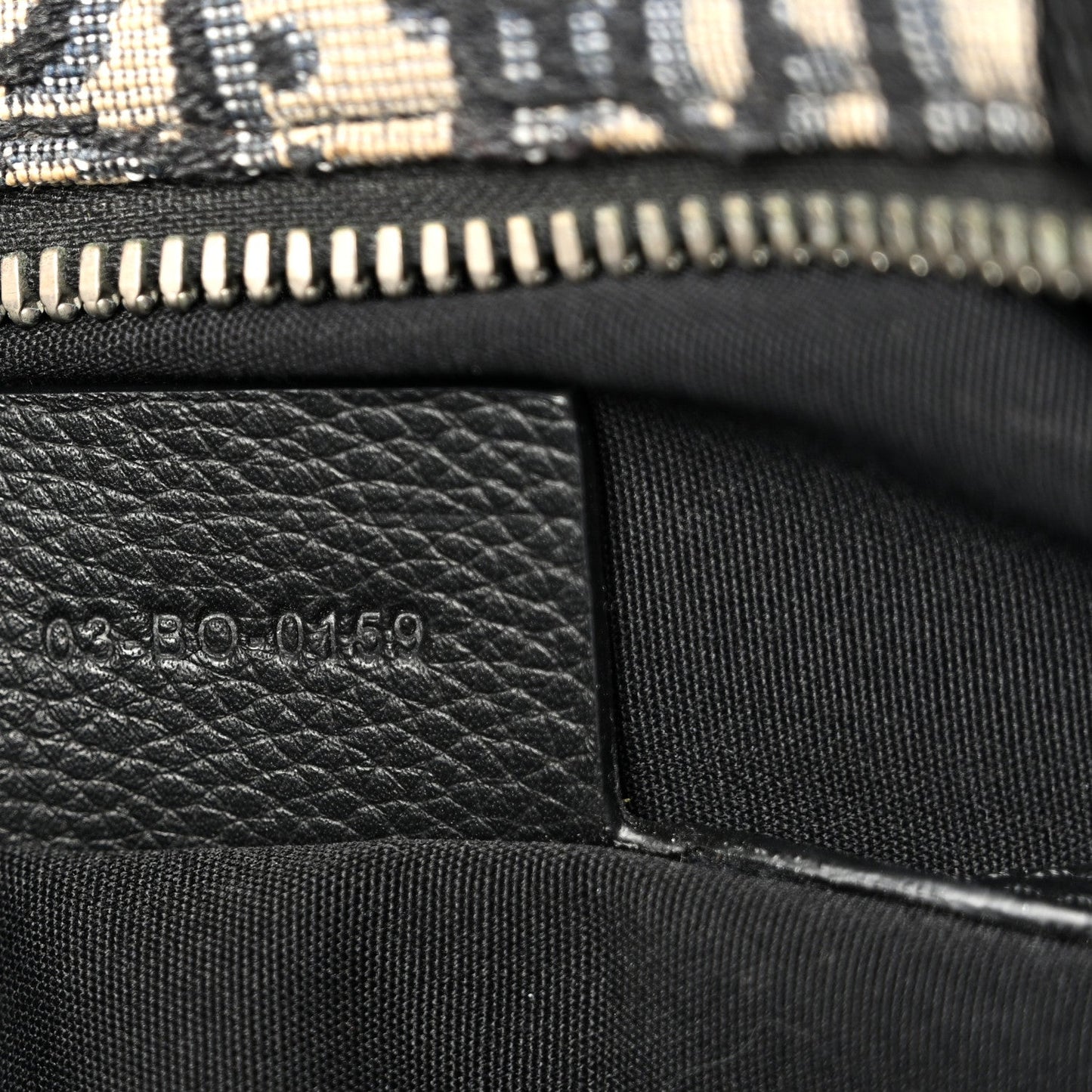 Oblique Calfskin Safari Backpack Navy Blue