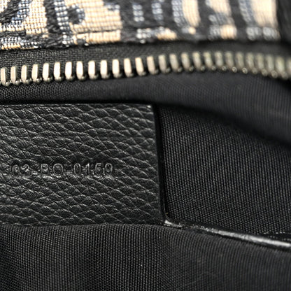 Oblique Calfskin Safari Backpack Navy Blue
