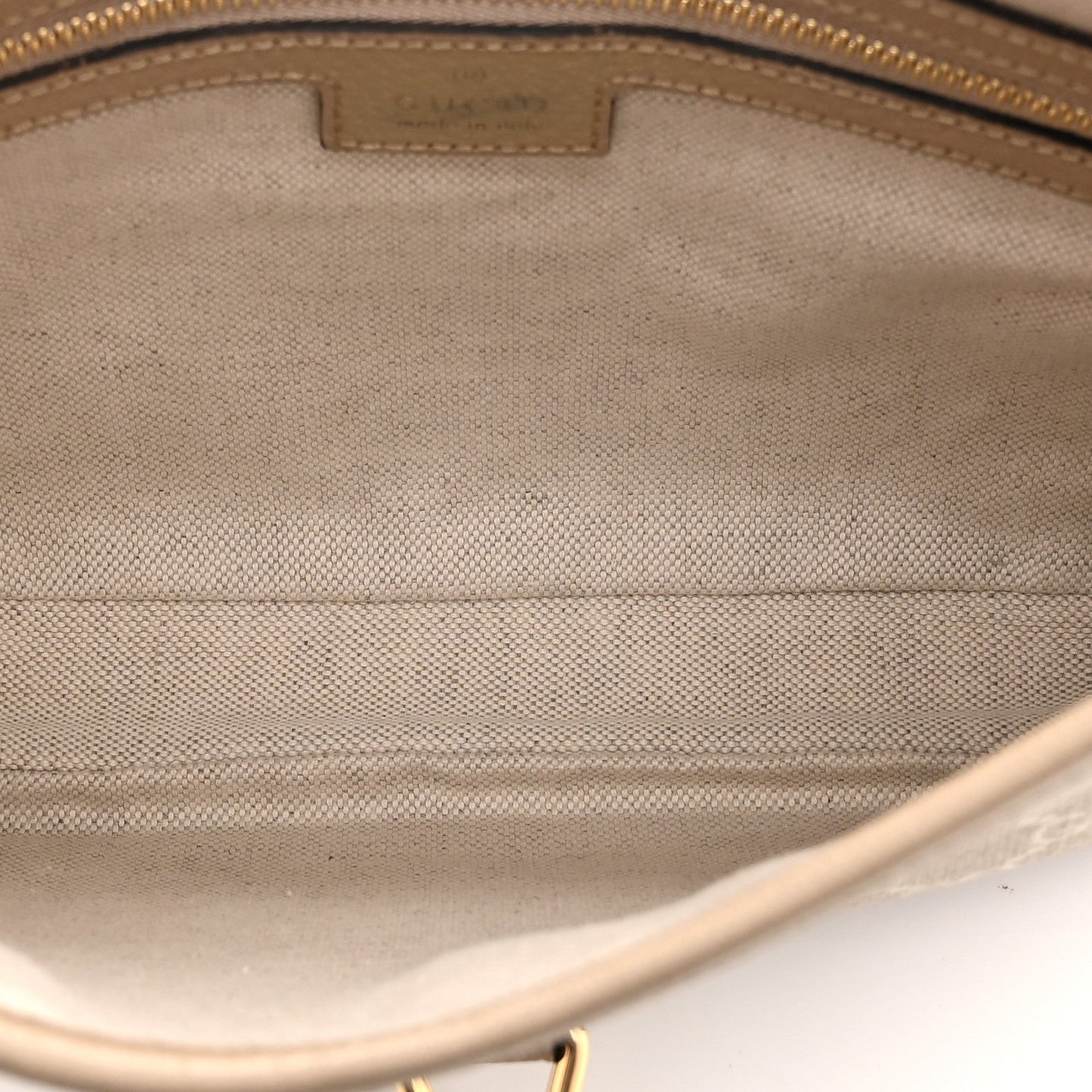 GG Supreme Monogram Textured Dollar Calfskin Web Small Jackie 1961 Hobo Beige Mystic White Oatmeal