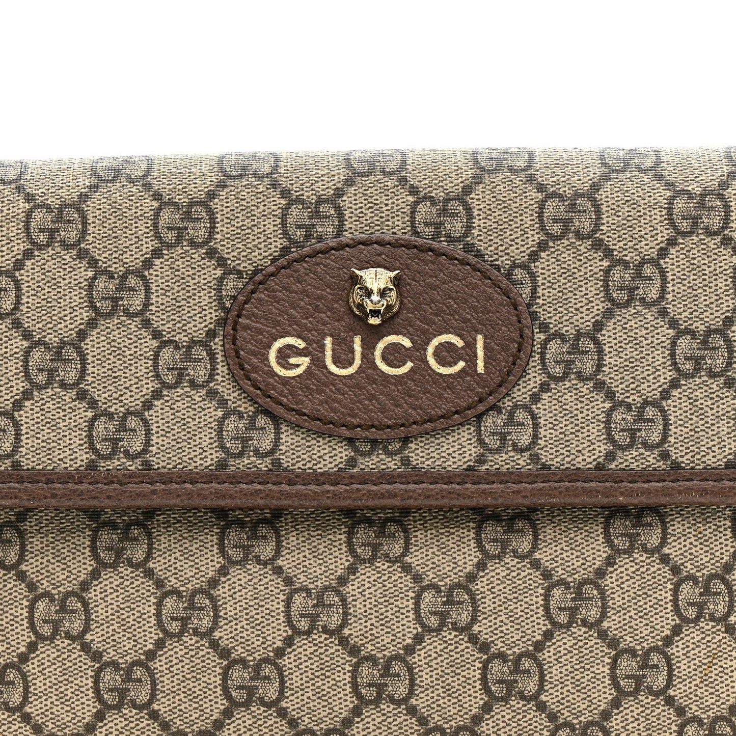 GG Supreme Monogram Neo Vintage Web Belt Bag Brown