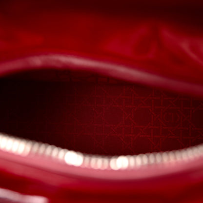 Patent Cannage Medium Lady Dior Red