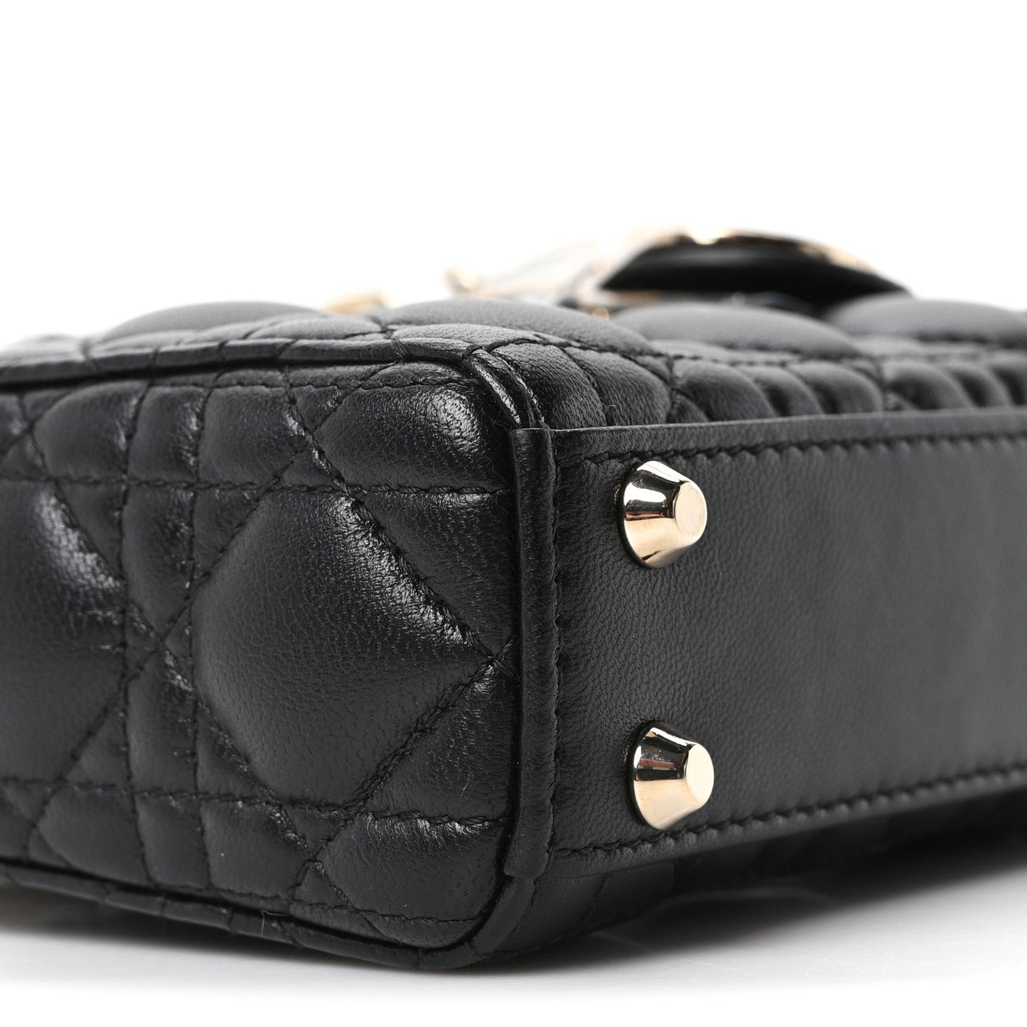 Lambskin Cannage Micro Lady Dior Black