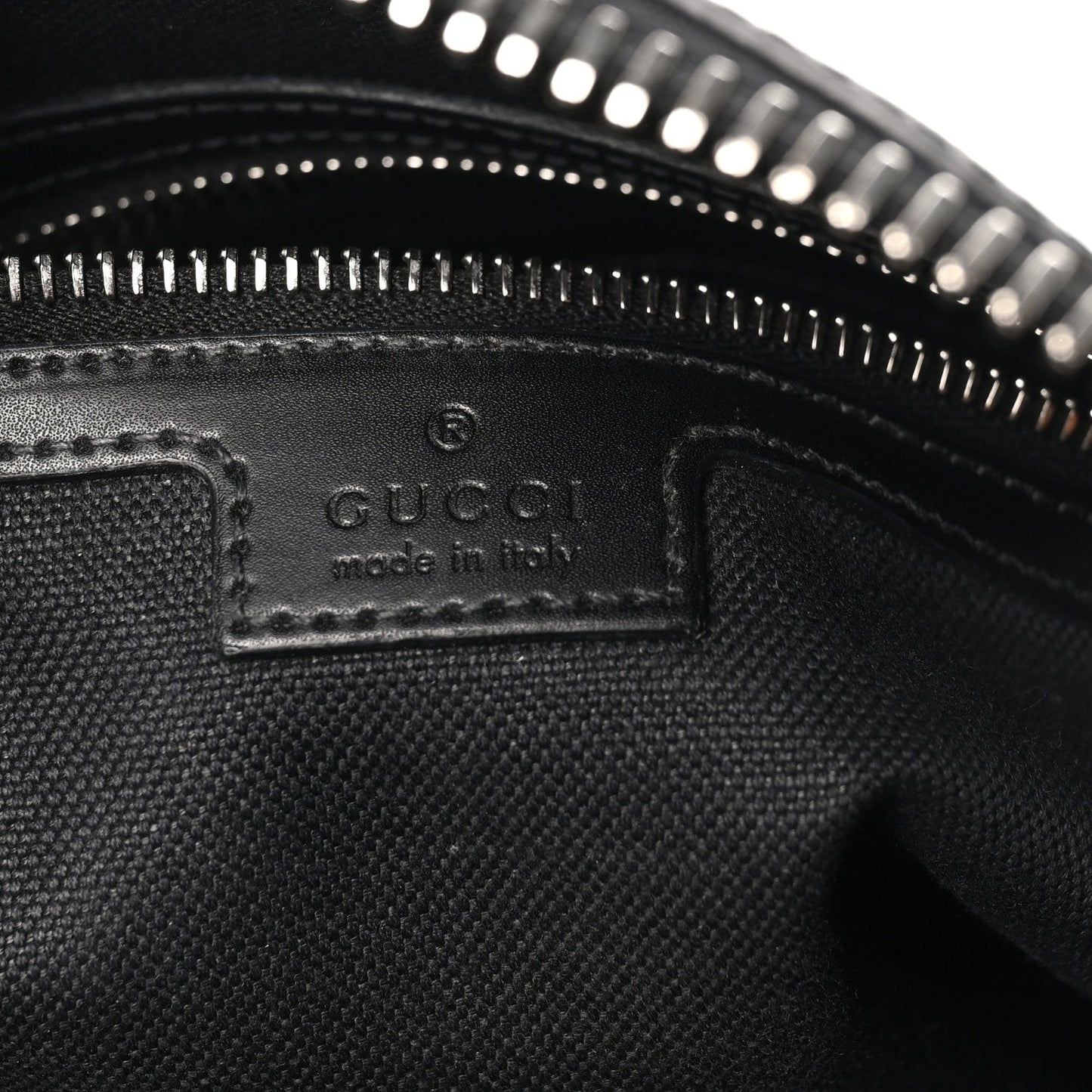 GG Supreme Monogram Appia Calfskin Web Flat Messenger Bag Black Grey