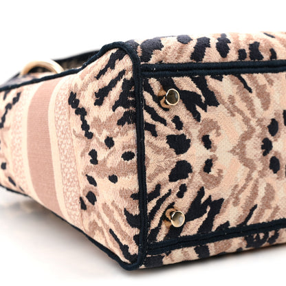 Canvas Embroidered Medium Tie And Dior Lady D-Lite Multicolor