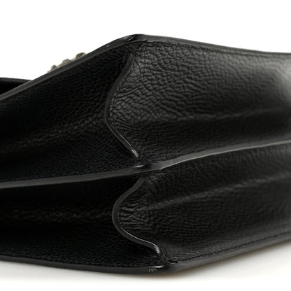 Dollar Calfskin Crystal Web Medium Dionysus Bamboo Top Handle Bag Black Black Diamond