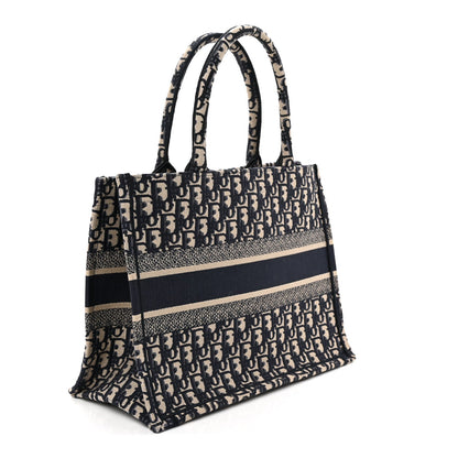 Oblique Medium Book Tote Blue Multicolor