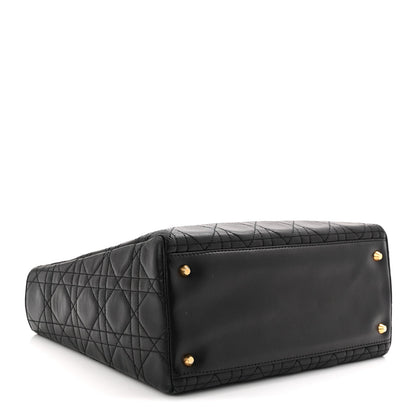 Lambskin Cannage Medium Lady Dior Black