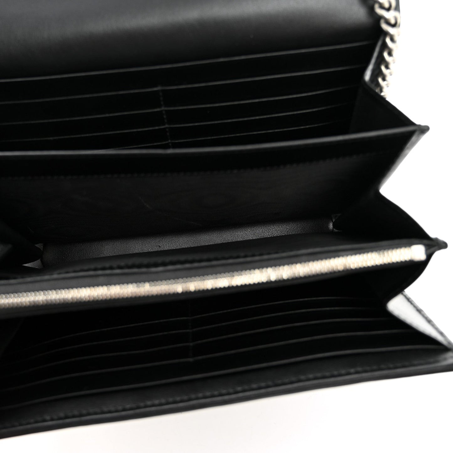 Calfskin Matelasse Aria GG Marmont Chain Wallet Black