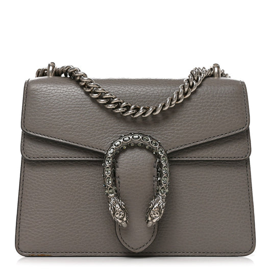 Calfskin Mini Dionysus Shoulder Bag Dusty Grey