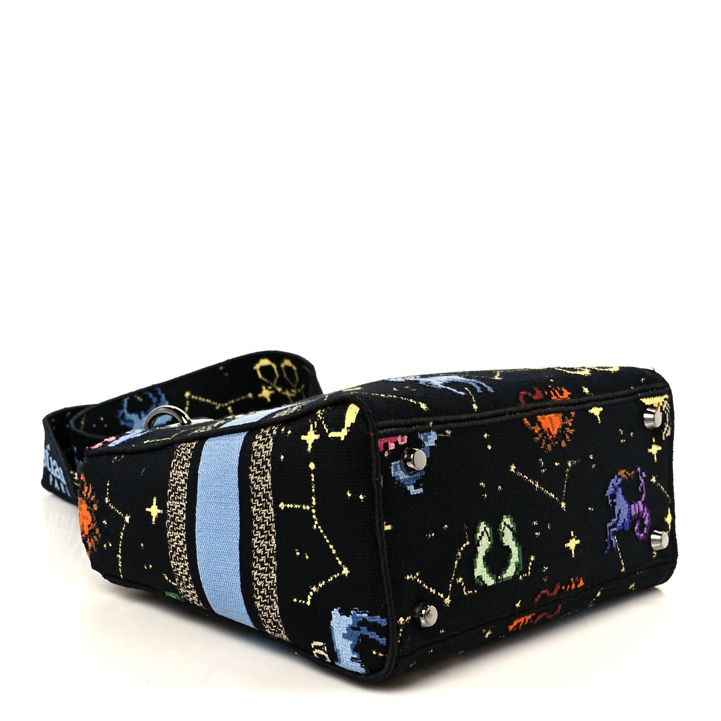 Canvas Pixel Zodiac Embroidered Medium Lady D-Lite Nero Multicolor
