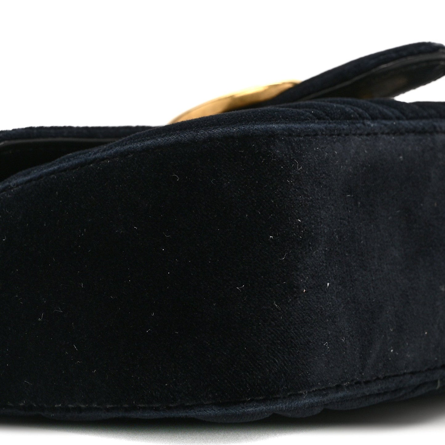Velvet Matelasse Mini GG Marmont Shoulder Bag Black