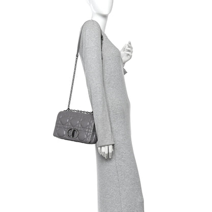 Calfskin Macrocannage Medium Caro Bag Iron Grey