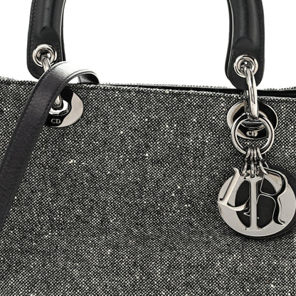 Canvas Medium Lady Dior Black