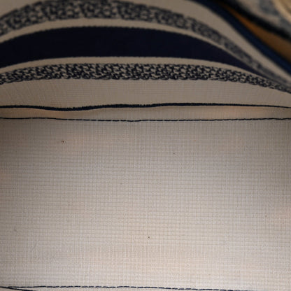 Canvas Embroidered Toile De Jouy Soleil Medium Lady D-Lite Blue