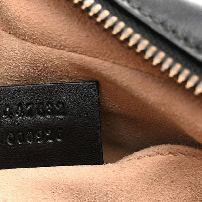 Calfskin Matelasse Small GG Marmont Chain Shoulder Bag Black