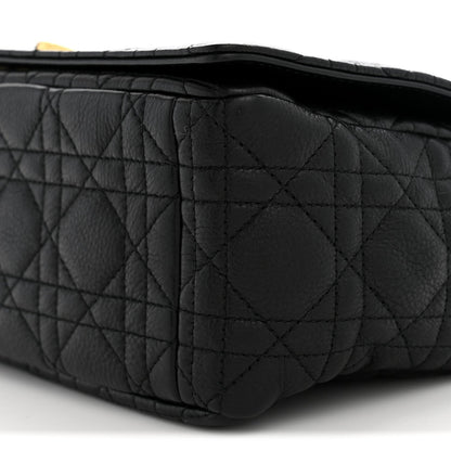 Grained Calfskin Cannage Large Caro Bag Black