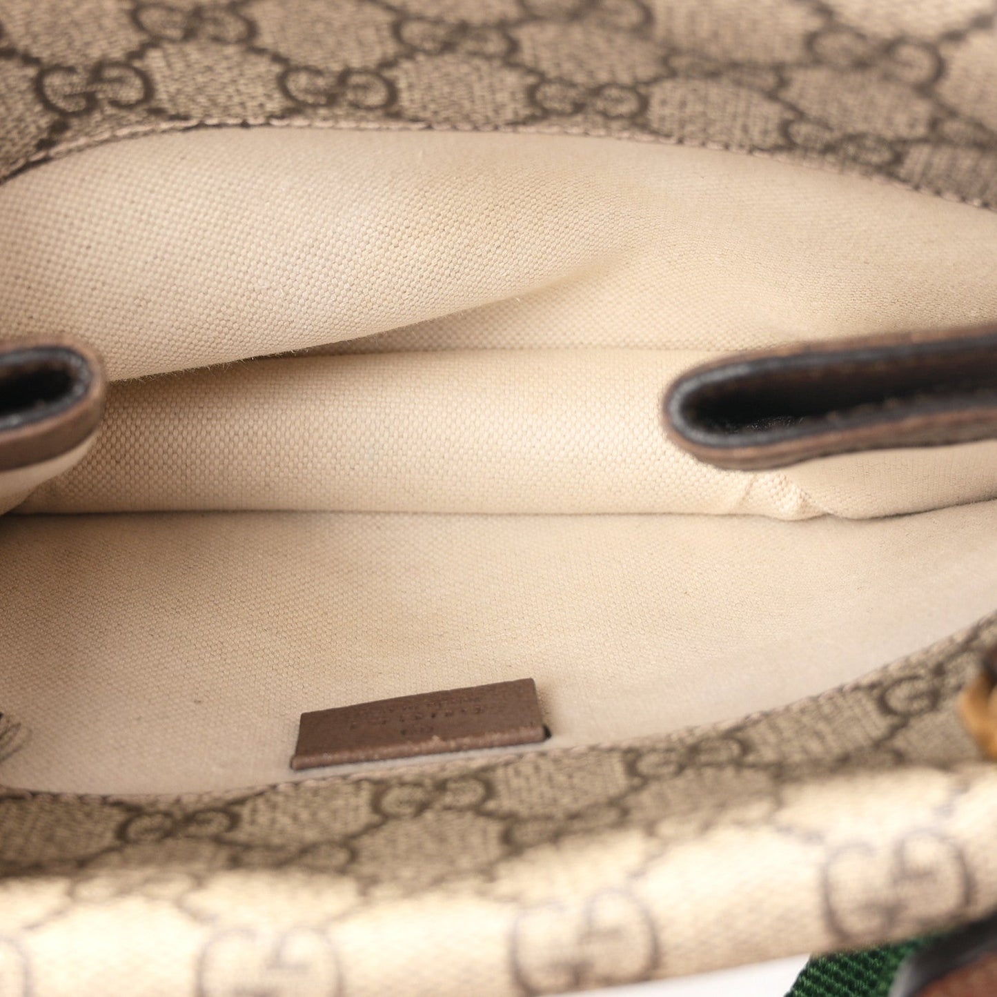 GG Supreme Monogram Web Small Neo Vintage Double Flap Messenger Bag Beige New Acero