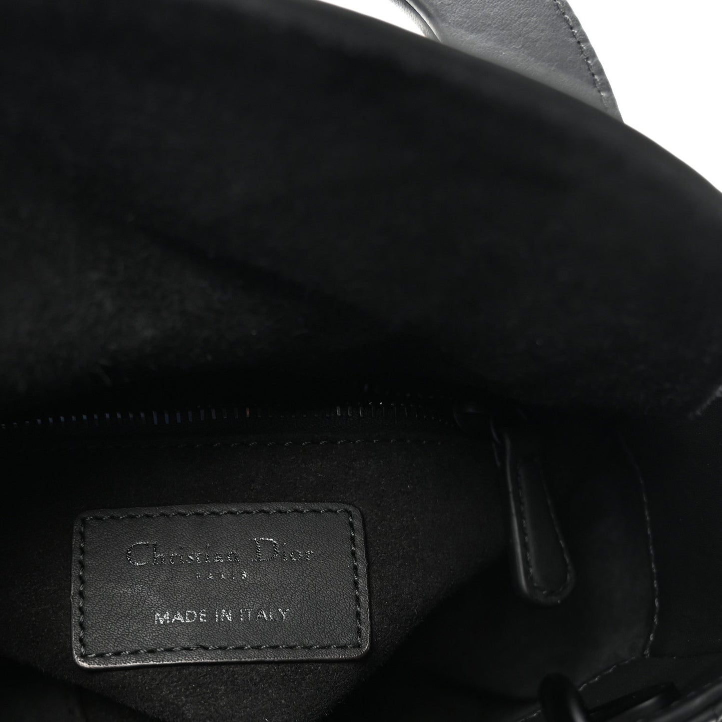 Ultra Matte Calfskin Cannage Mini Lady Dior Black