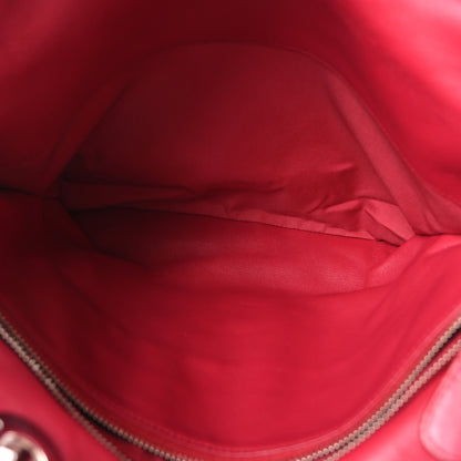 Lambskin Cannage Medium Granville Tote Red