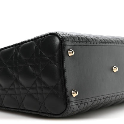Lambskin Cannage Large Lady Dior Black