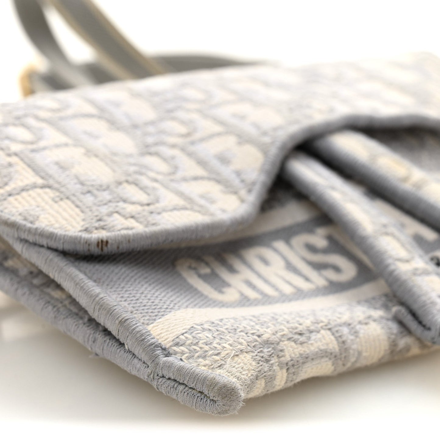 Oblique Slim Saddle Pouch Grey