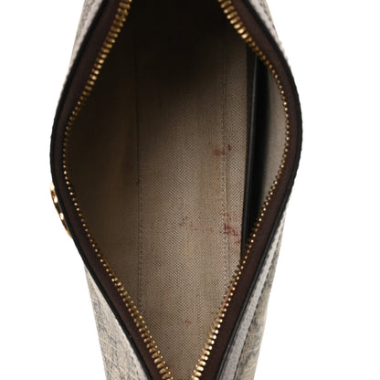 GG Supreme Monogram Textured Dollar Calfskin Web Small Ophidia GG Handbag Beige Ebony New Acero