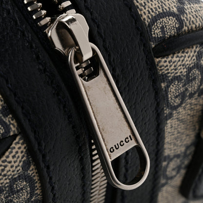 GG Supreme Monogram Web Medium Ophidia Top Handle Bag Beige Blue
