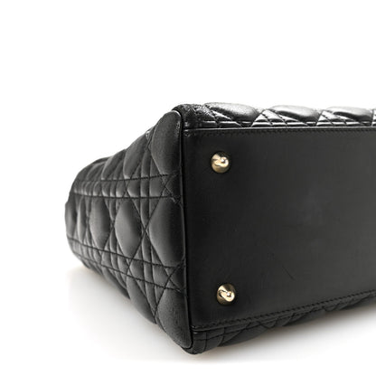 Lambskin Cannage Medium Lady Dior Black