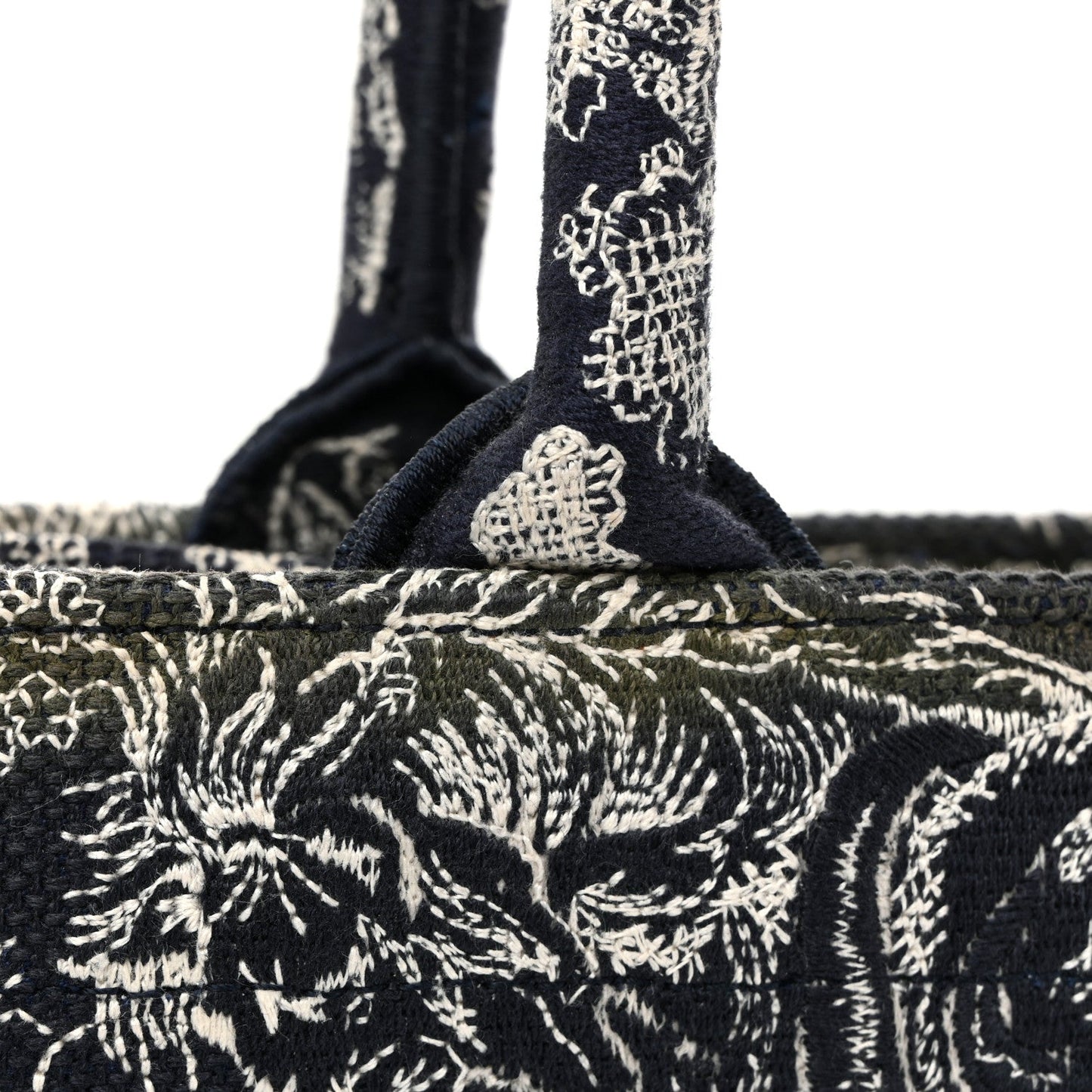 Canvas Embroidered Small Dioriviera Toile De Jouy Book Tote Blue