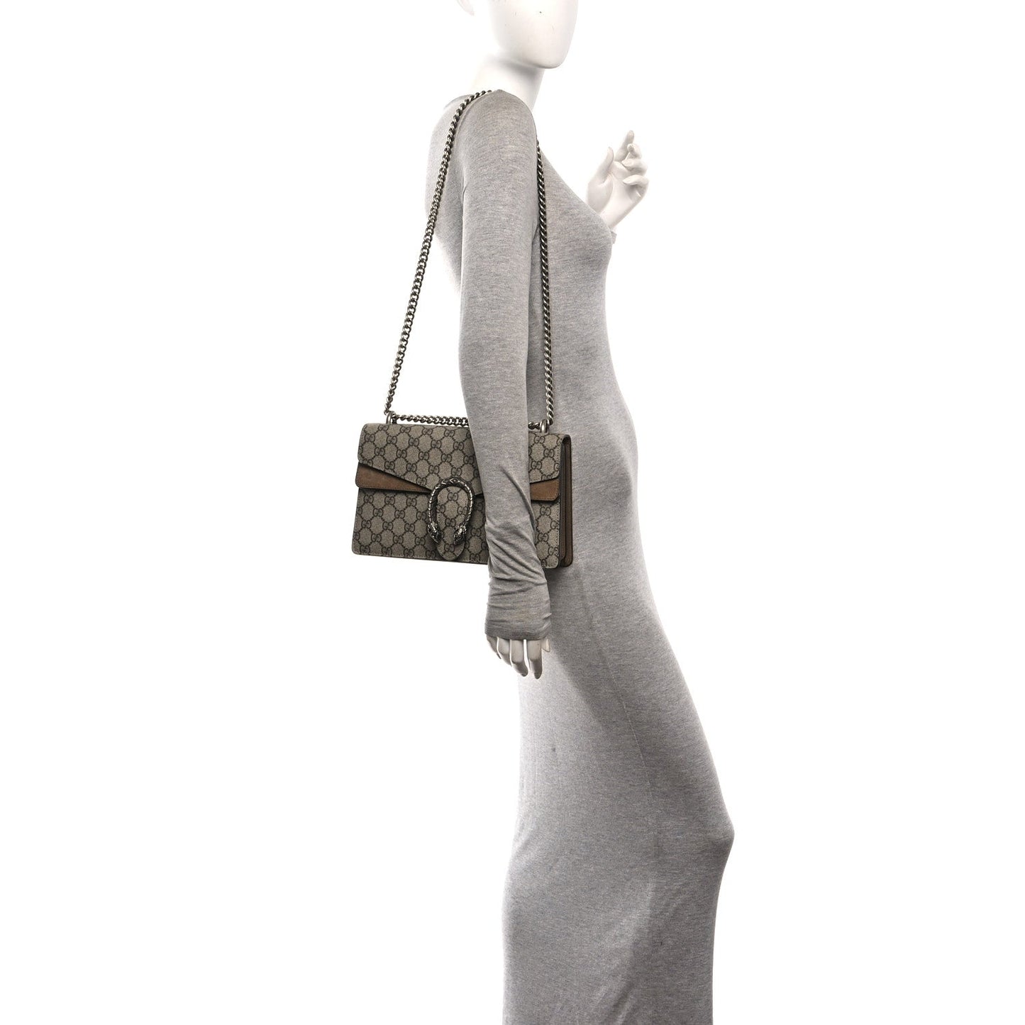 GG Supreme Monogram Small Dionysus Shoulder Bag Taupe
