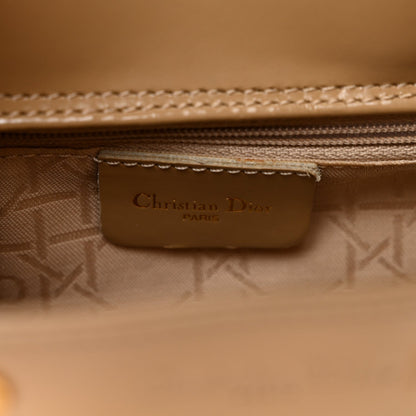Patent Mini Lady Dior Beige
