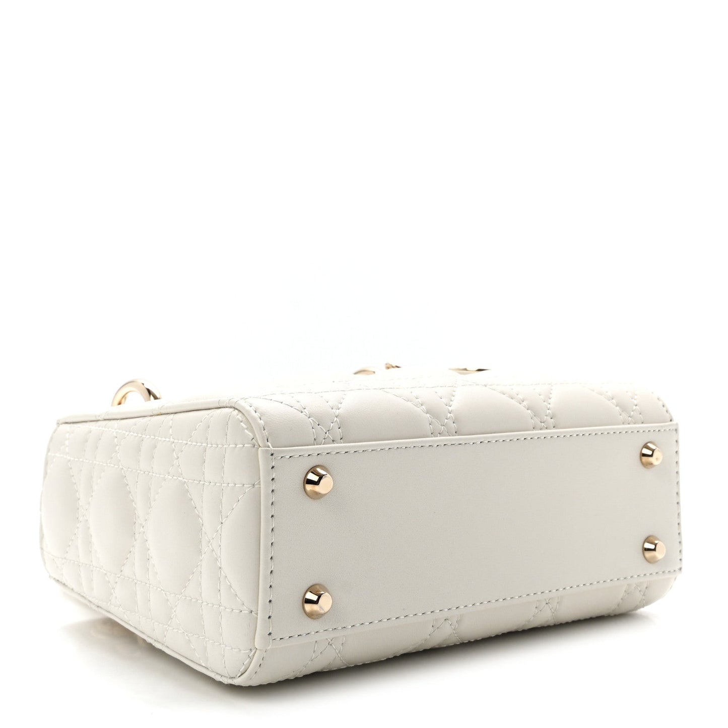Lambskin Cannage Mini Lady Dior Latte