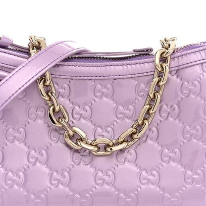 Shine Guccissima Emblem Small Shoulder Bag Lilac Haz