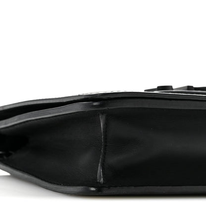 Ultra Matte Calfskin J'Adior Chain Flap Bag Black