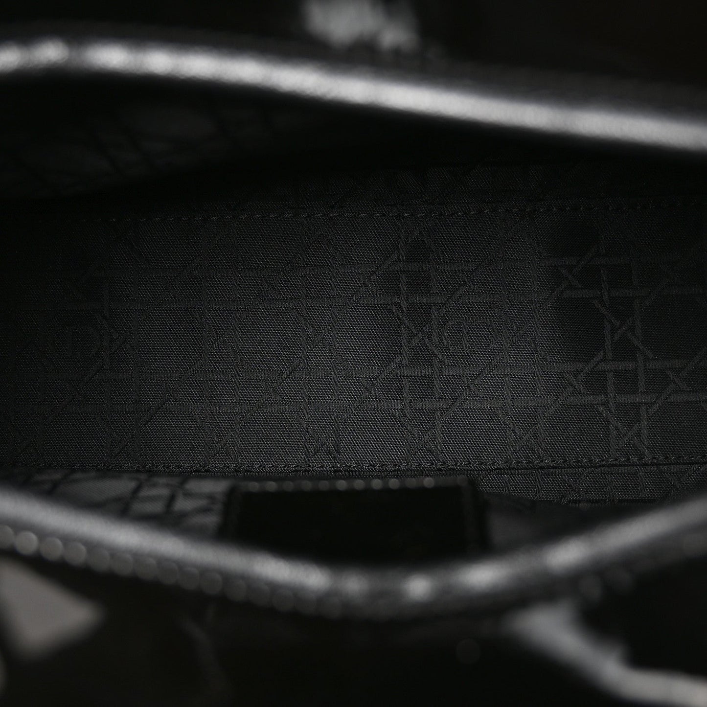 Patent Cannage Large Lady Dior Black