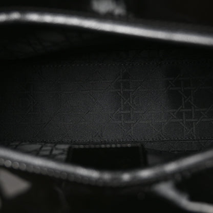 Patent Cannage Large Lady Dior Black