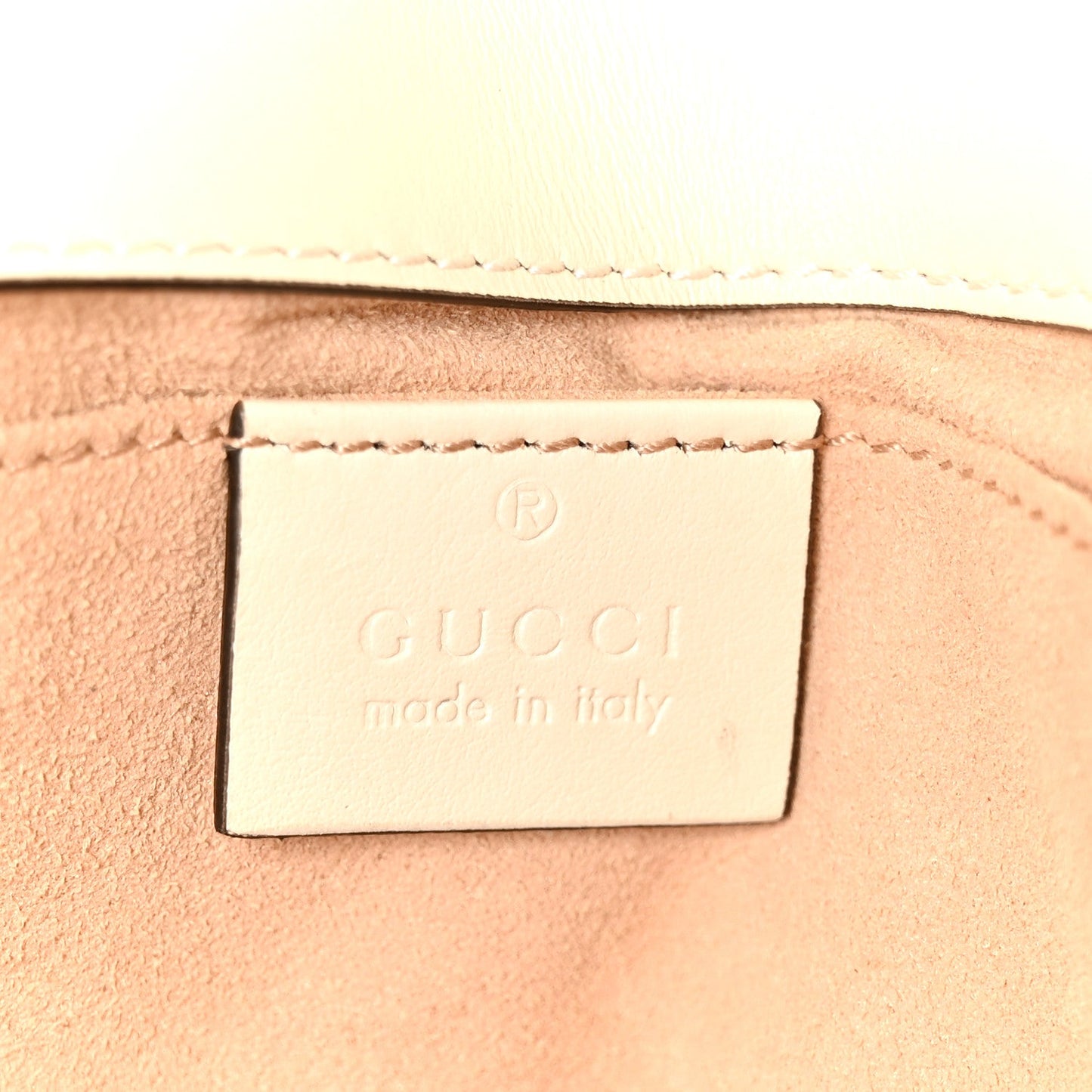 Calfskin Matelasse Mini GG Marmont Shoulder Bag White