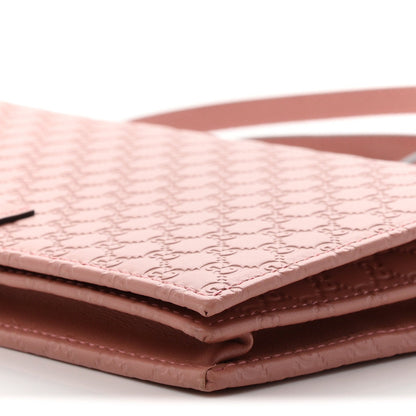 Microguccissima Crossbody Wallet Soft Pink Soft Pink