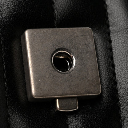Calfskin Matelasse Aria Small GG Marmont Shoulder Bag Black