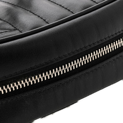Calfskin Matelasse Aria GG Marmont Chain Shoulder Bag Black