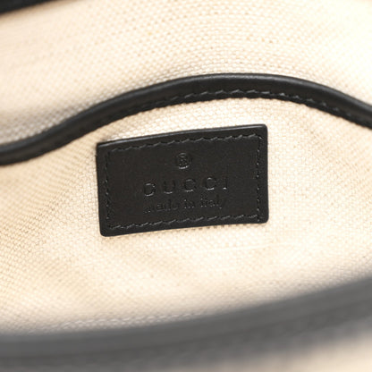 GG Supreme Monogram Horsebit 1955 Soft Small Shoulder Bag Beige Black