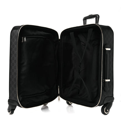 GG Supreme Monogram Calfskin Carry On Trolley Black